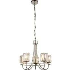 Berenice 5 Light Silver Pendant Ceiling Light