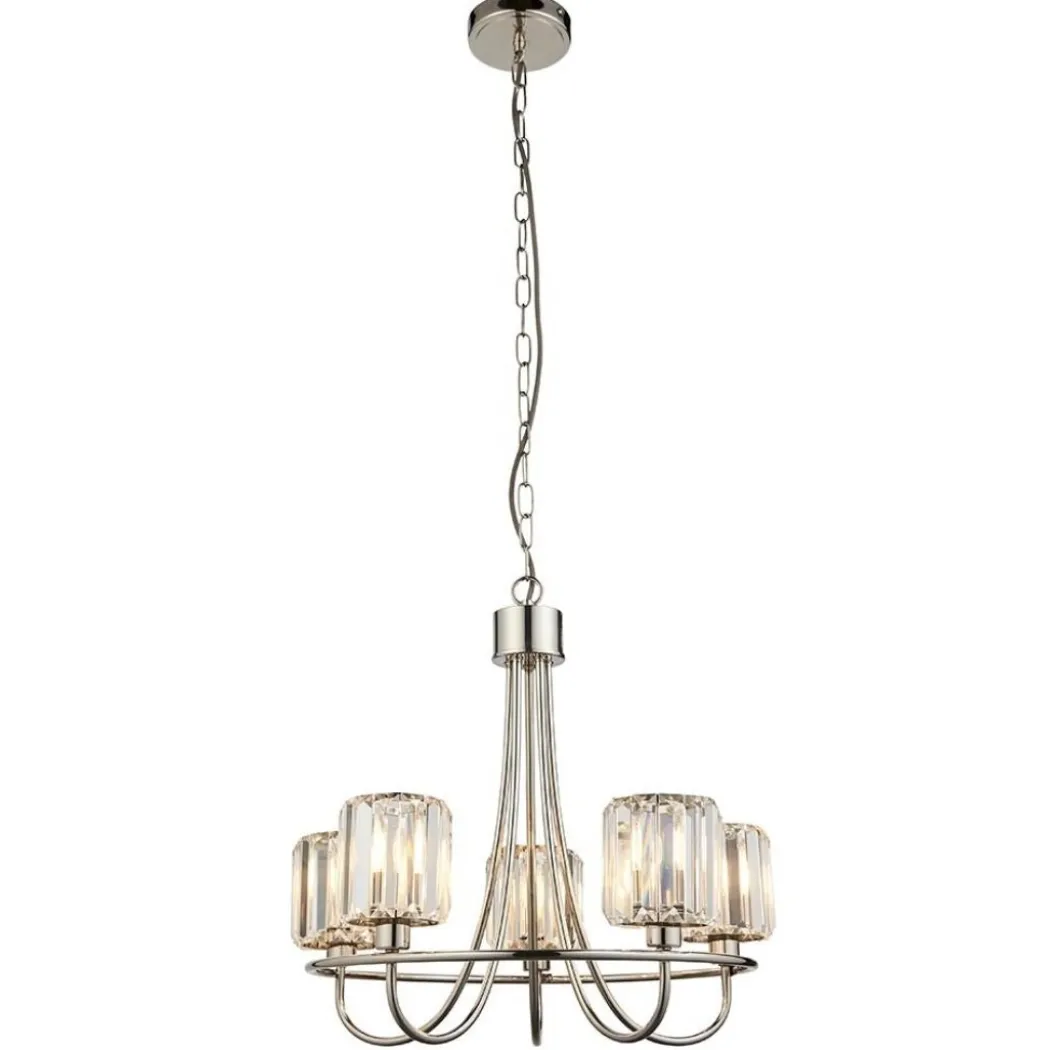 Berenice 5 Light Silver Pendant Ceiling Light