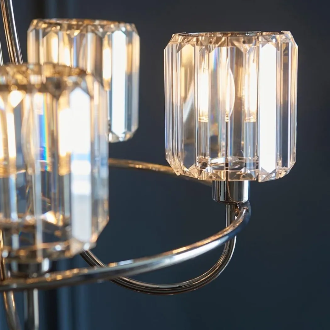 Berenice 5 Light Silver Pendant Ceiling Light