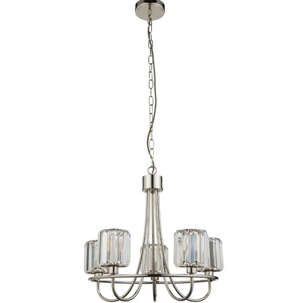 Berenice 5 Light Silver Pendant Ceiling Light