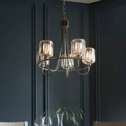 Berenice 5 Light Silver Pendant Ceiling Light
