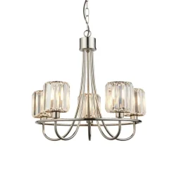 Berenice 5 Light Silver Pendant Ceiling Light