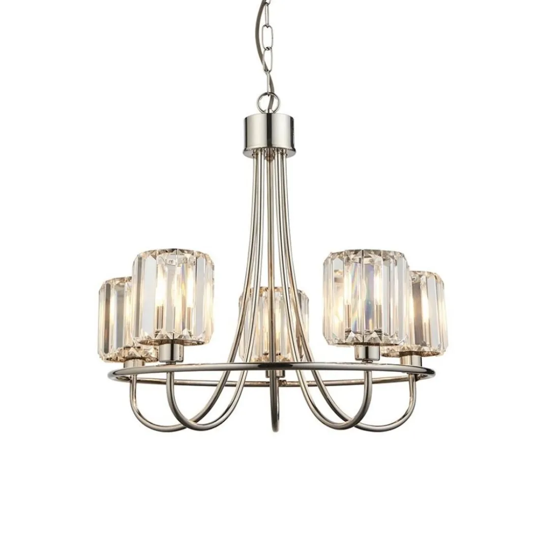 Berenice 5 Light Silver Pendant Ceiling Light