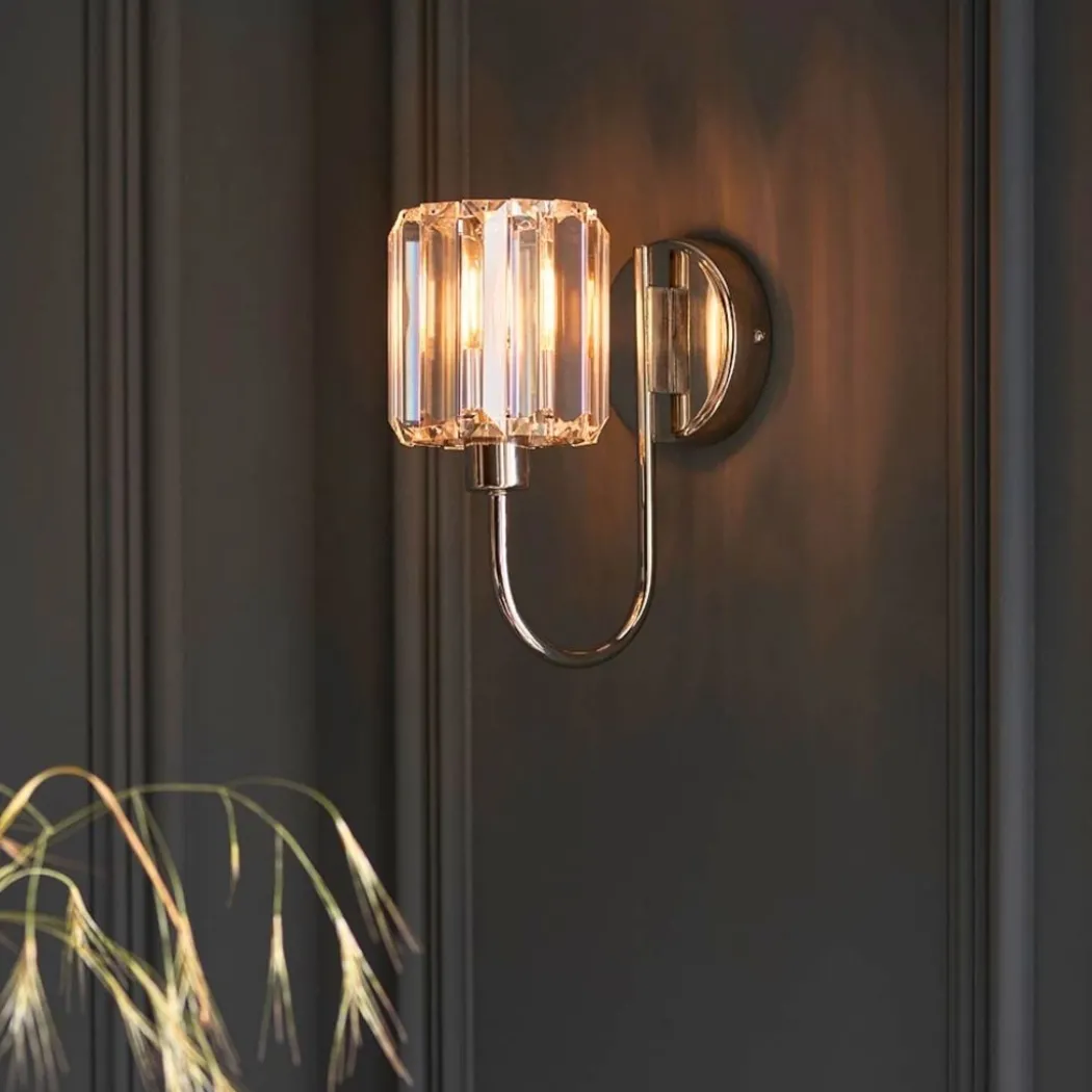 Berenice Silver & Crystal Wall Light