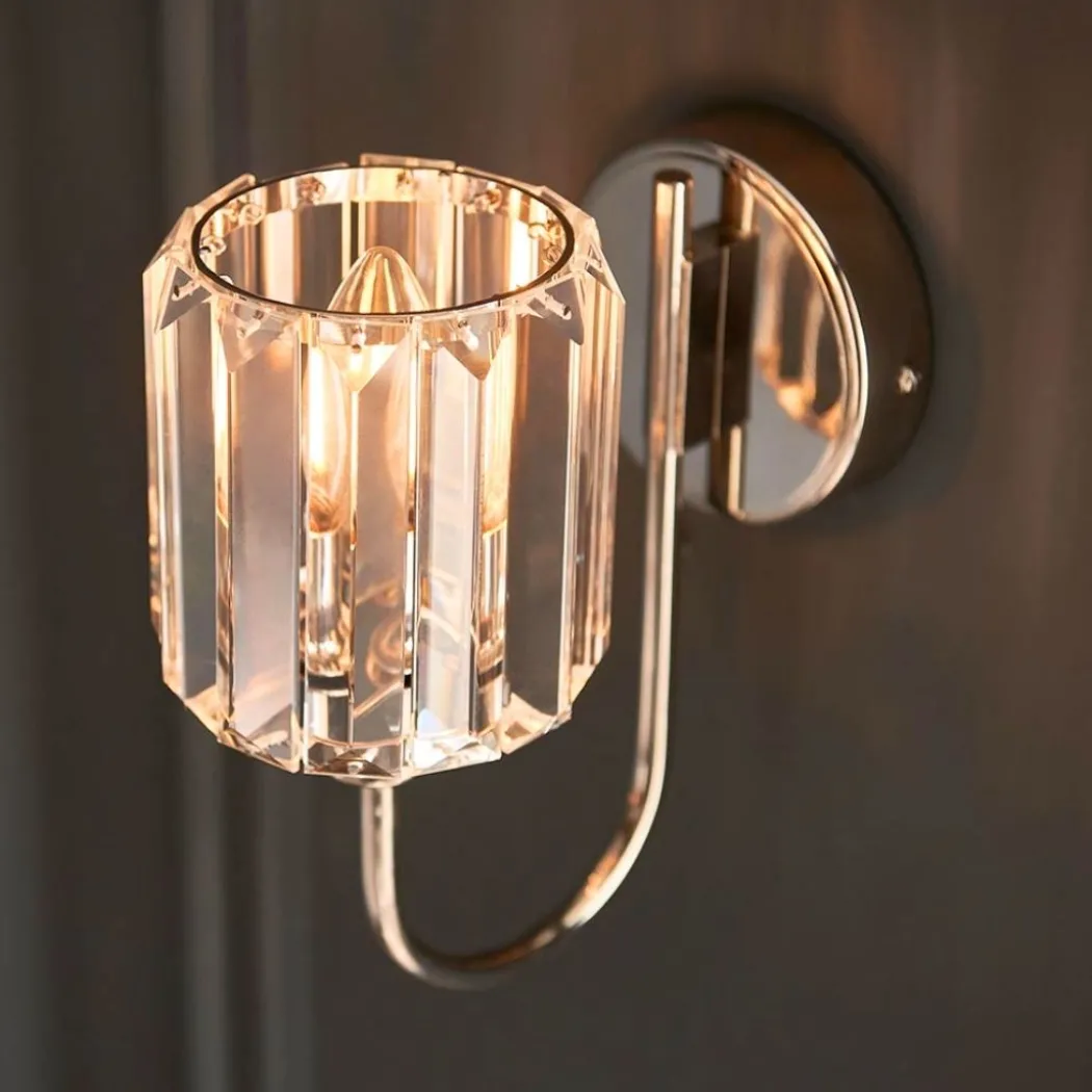Berenice Silver & Crystal Wall Light