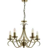Bernice Antique Brass 6 Light Chandelier Ceiling Light