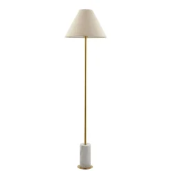 Bertoia Brass & Marble Floor Lamp