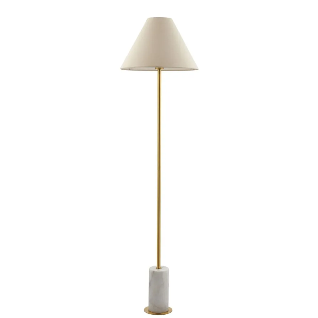 Bertoia Brass & Marble Floor Lamp
