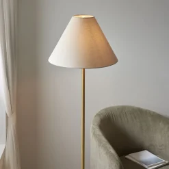 Bertoia Brass & Marble Floor Lamp