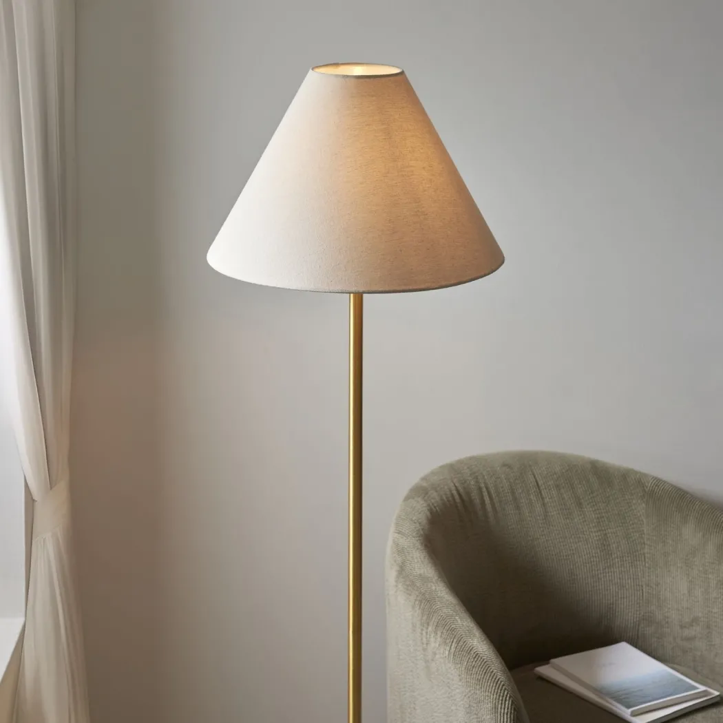 Bertoia Brass & Marble Floor Lamp