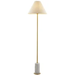 Bertoia Brass & Marble Floor Lamp