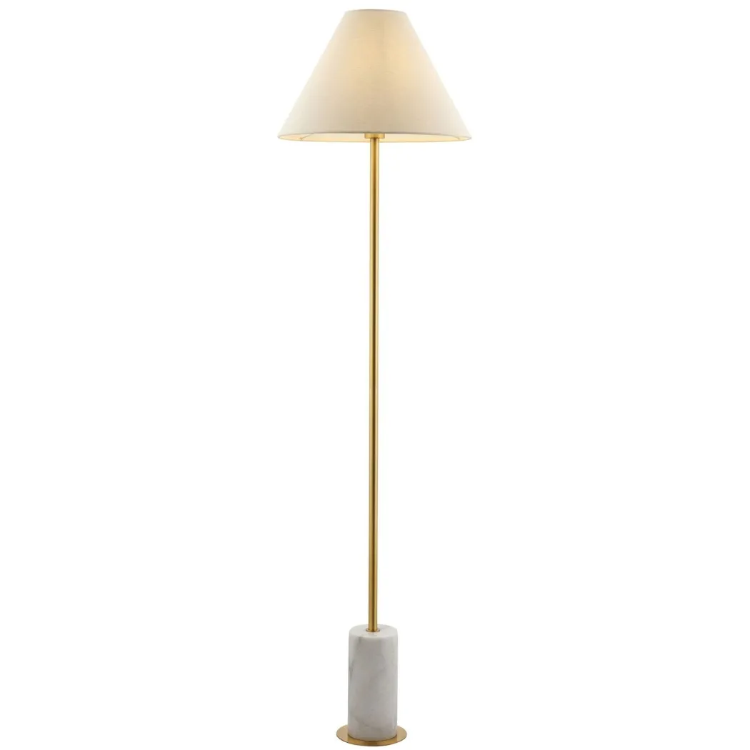 Bertoia Brass & Marble Floor Lamp