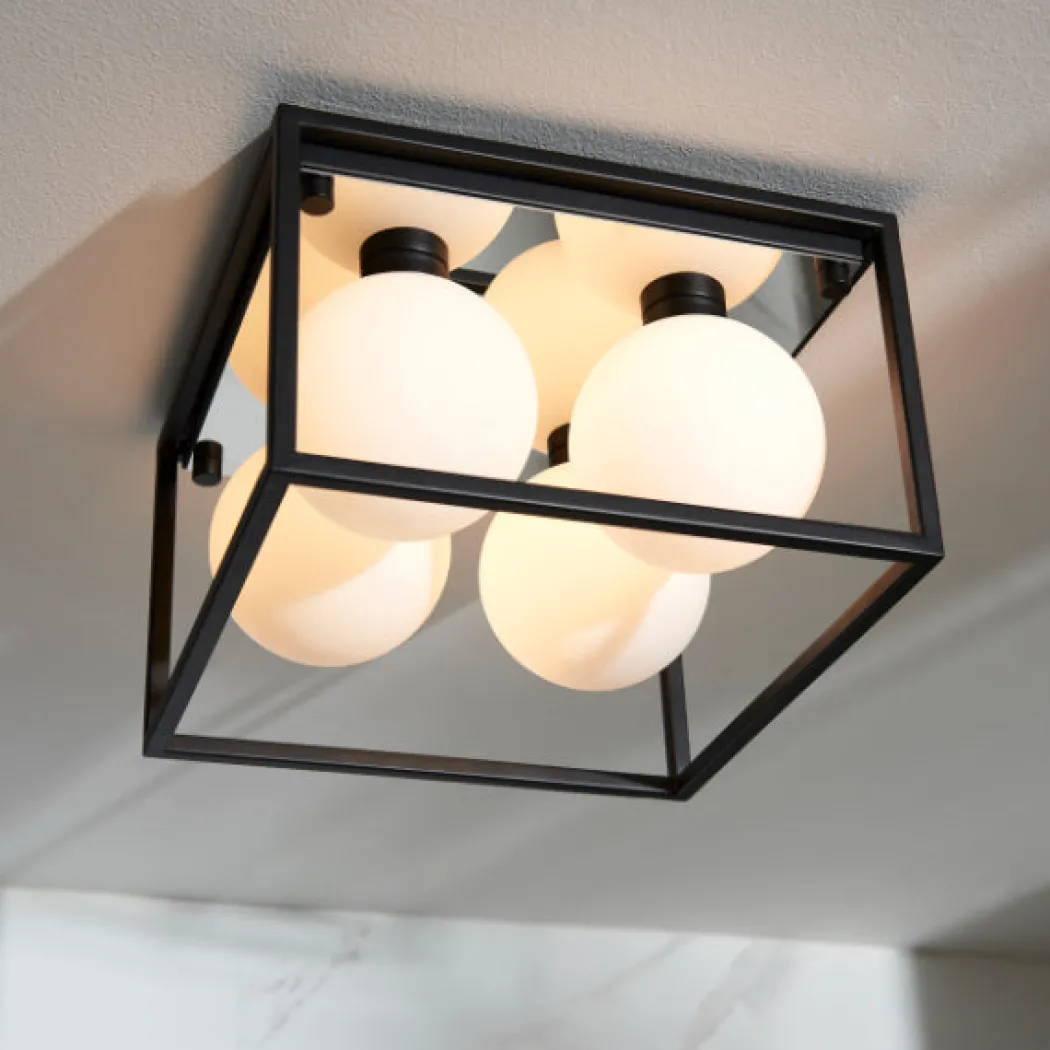 Beso 4 Light IP44 Semi Flush Light