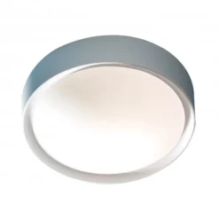 Beta White Bathroom IP44 Flush Ceiling Light with Opal Glass Shade