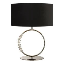 Bianca Polished Chrome & Black Table Lamp