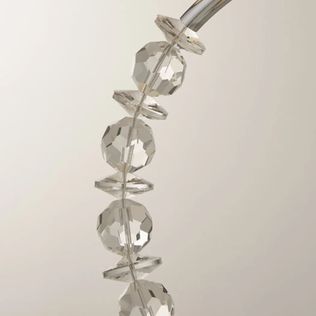 Bianca Polished Chrome & Grey Table Lamp