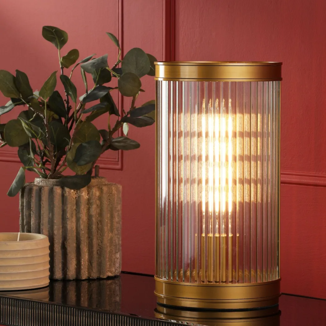 Bianka Bronze & Glass Table Lamp