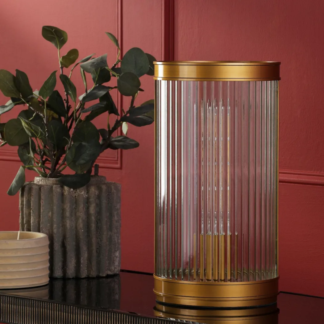 Bianka Bronze & Glass Table Lamp