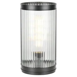 Bianka Matte Black & Glass Table Lamp