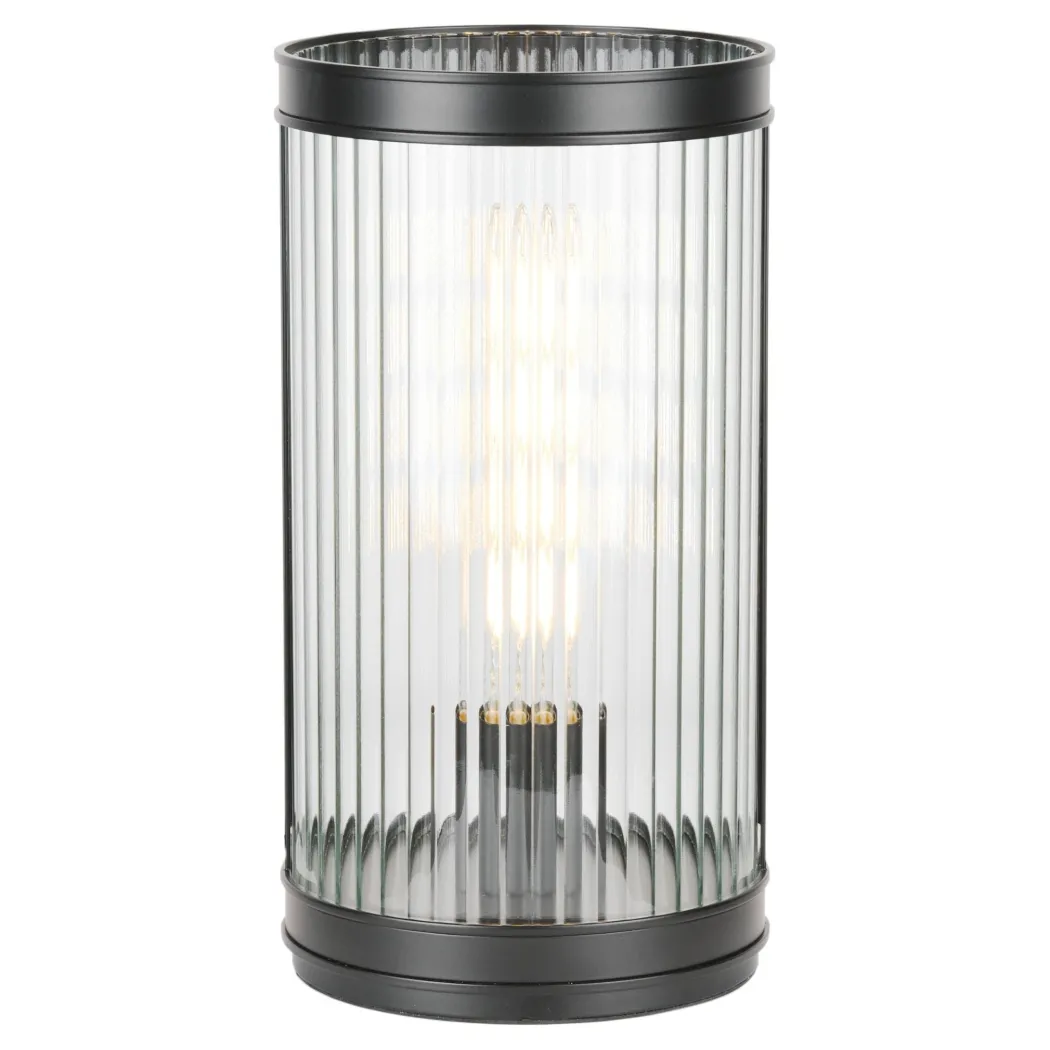 Bianka Matte Black & Glass Table Lamp