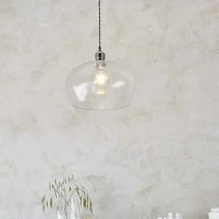 Bindki Hammered Polished Nickel Medium Pendant Ceiling Light
