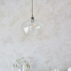 Bindki Hammered Polished Nickel Medium Pendant Ceiling Light