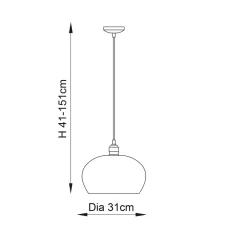 Bindki Hammered Polished Nickel Medium Pendant Ceiling Light