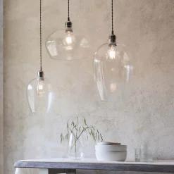 Bindki Hammered Polished Nickel Medium Pendant Ceiling Light