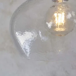 Bindki Hammered Polished Nickel Medium Pendant Ceiling Light
