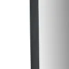 Black Metal Slim Frame Oval Wall Mirror