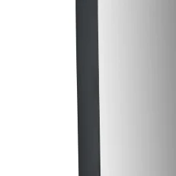 Black Metal Slim Frame Oval Wall Mirror
