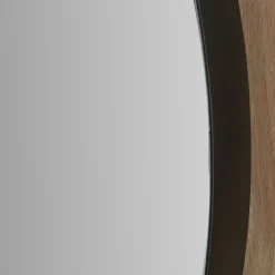 Black Metal Slim Frame Oval Wall Mirror