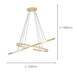 Bogado LED Gold Pendant Ceiling Light