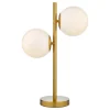 Bombazine Opal Glass & Brass Table Lamp