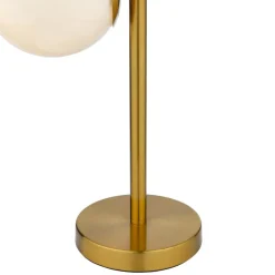Bombazine Opal Glass & Brass Table Lamp
