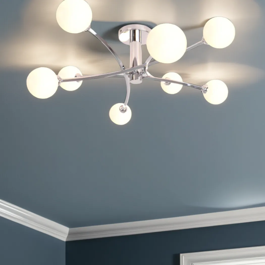 Bombo 8 Light Ceiling Light Polished Chrome