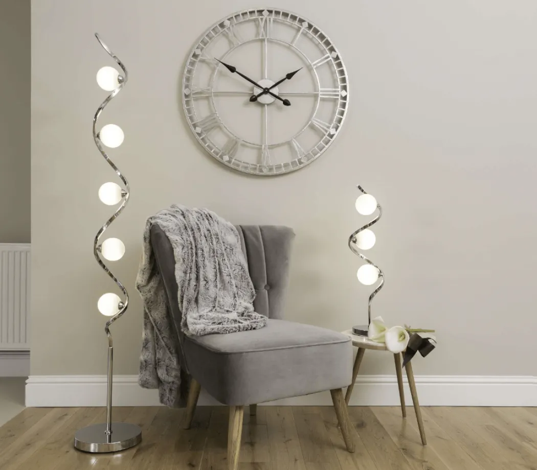 Bombo 5 Light Floor Lamp Polished Chrome
