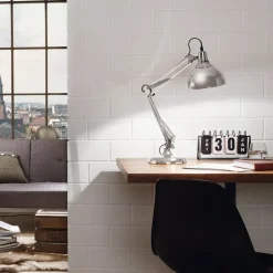 Borgillio Polished Chrome Desk Table Lamp