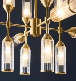 Botero 12 Light Satin Brass Ceiling Light