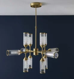 Botero 12 Light Satin Brass Ceiling Light