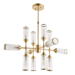 Botero 12 Light Satin Brass Ceiling Light