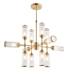 Botero 12 Light Satin Brass Ceiling Light