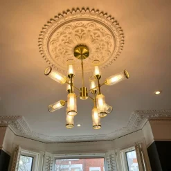 Botero 12 Light Satin Brass Ceiling Light