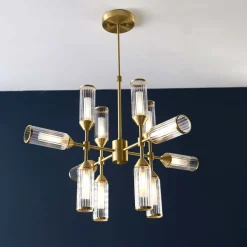 Botero 12 Light Satin Brass Ceiling Light