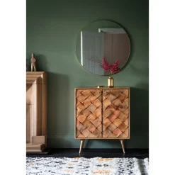 Bowie 80cm Round Champagne Mirror