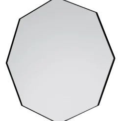 Bowie 80x80cm Black Octagon Mirror