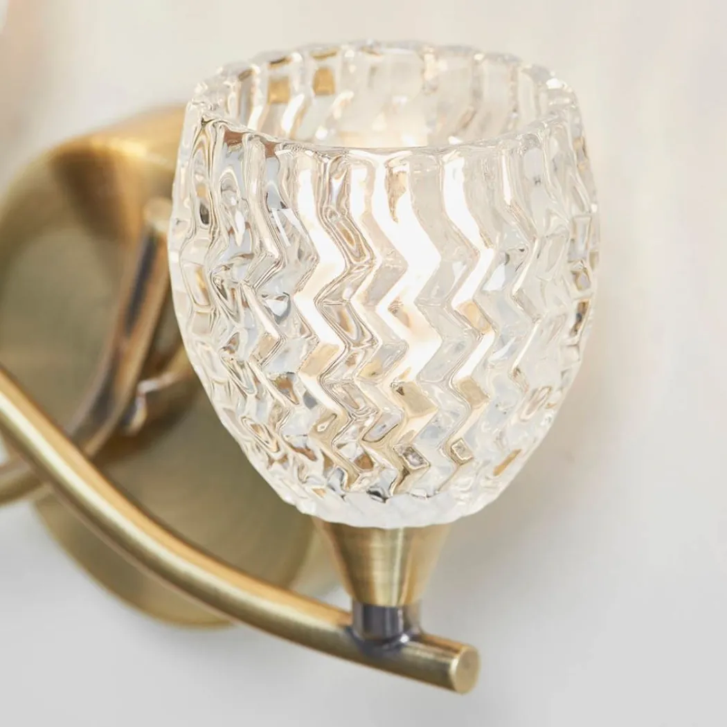 Boyer 2 Light Wall Light Antique Brass