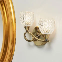Boyer 2 Light Wall Light Antique Brass