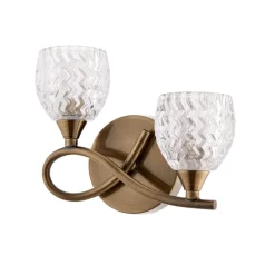 Boyer 2 Light Wall Light Antique Brass