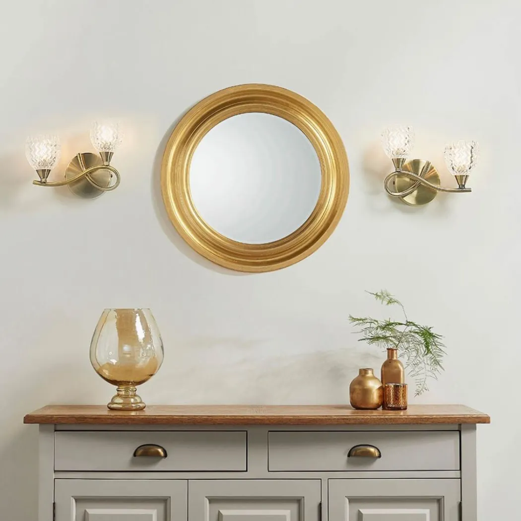 Boyer 2 Light Wall Light Antique Brass